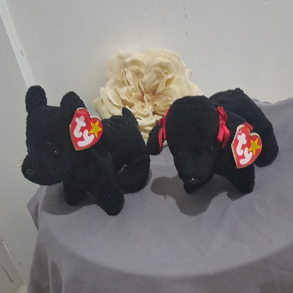 Ty Black Plush Toy Pair